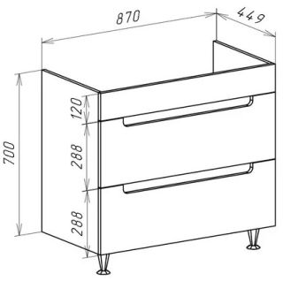 Тумба под раковину Bellezza Грейс 90см белый 00000011192